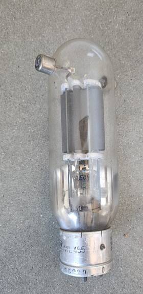 Wl455 Westinghouse Vtg Wl 455 High Frequency Vacuum Tube Tungsten Filament Untested