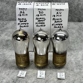 Wonder B-201a 3 Rare The Tubes With Brass Base And Tipped Glass Tested 01a 301a