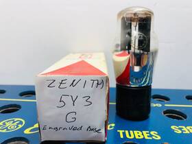 5w3gr Zenith 5y3g Hanging Filament Black Plate Bottom Foil Getter Test Good Tube