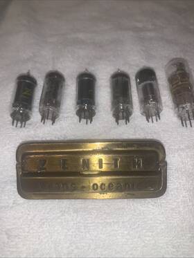 50a1 Zenith A600 Transoceanic Six Tube Set Includes 119 Ohms
