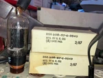 Two General Electric 6BG6GA Vacuum Tubes Tested On TV-7D/U Tester Nos. Fixed Price $7.50.