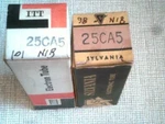 Vacuum Tube Lot Of Nib 25CA5 Tstd Vg Radio Amplifier Ham. Fixed Price $7.00.