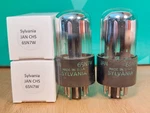 Pair Of Sylvania Jan Chs 6SN7W Short Bottle 1945 Tubes #2 - 10% Matched. Fixed Price $300.00.