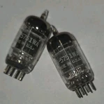 Strong Matched Pair Ge Triple Mica Black Plate Jg 5751WA Tubes 1956. Fixed Price $93.75.