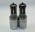 2 Tung Sol Nos 5687 Black Plate Matched Pair 6900 7119 Tubes Amplitrex Test K11. Fixed Price $237.50.