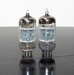 Rare Matched Pair Ge USAF-6189/12AU7/ECC82 Gray Plates Double Mica Tubes 1954. Fixed Price $43.99.