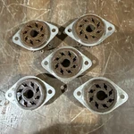 5 Nos Vintage Brown Amphenol 8-PIN Octal Pc Board Mount Vacuum Tube Sockets. Fixed Price $27.50.