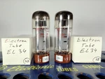 Closely Matched Pair Electron Tube EL34 6CA7 China Tested Like Nos. Fixed Price $48.45.