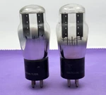 (2) National Union Type 80 Vacuum Tubes Black Plates TV7 Tested. Fixed Price $24.99.