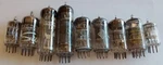 Lot Of 9 Radio Tubes Sun, The Fisher, Telefunken Japan, Holland, Western Germany. Fixed Price $54.95.