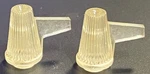 2 Original Clock Radio Knobs Clear Plastic 3/4" Philco Ge Rca Emerson Zenith. Fixed Price $16.00.