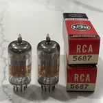 Rca 5687 Tube Pair. Nos. Matched. Same Dates. Bronze Plates.. Fixed Price $44.00.