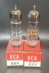 2 Matched Rca 6X4 Foil Strip Getter Black Plate Vacuum Tubes Tested Nos On Tv 7. Fixed Price $39.95.