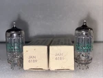 Pair Sylvania Jan 6189 Grey Plate Vacuum Tube TV7 Tested New In Box. Fixed Price $35.00.