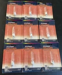 Lot Of (9) Sylvania 150Q/CL/2/RP Whiter Light Bulb Lamp Etg Mini Candelabra. Fixed Price $49.99.