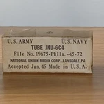 Vintage Nos Nib National Union 1945 JNU-6C4 Military Grade Vacuum Tube. Fixed Price $12.99.