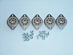 Belton 8 Pin Octal Micalex Tube Sockets For 6V6, 6L6, Set Of 5 W/ Mounting Bolts. Fixed Price $17.50.