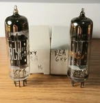 2- Vintage Tested Strong Rca 6X4A Amplifier Audio Black Plate Vacuum Tube. Fixed Price $9.99.