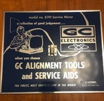 Original Vintage Gc Electronics Service Table Top Sign Mirror Model NO.8391 Blue. Fixed Price $25.00.