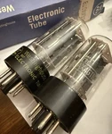 Pair Ge Nos 6AX4-GTB Power Damper Diode Audio Vacuum Tubes. Fixed Price $25.00.