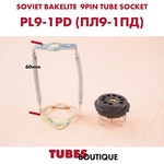 8PCS Tube 9PIN Socket Universal Mount Soviet Nos Part PL9-1PD With Spring 60MM. Fixed Price $15.99.