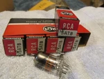 New 5AT8 Rca Electron Audio Radio Vacuum Tubes Sleeve Of Nos W/ Boxes. Fixed Price $7.55.