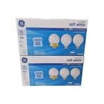 General Electric 60 Watt Decorative Globe Bulb G25 Medium Base Pack 640 Lum. Fixed Price $17.80.