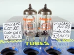 Matched Pair Mullard ECC88 6DJ8 Label Amperex Dimple Disk Getter Test Good Tube. Fixed Price $68.45.