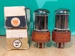 Pair Of Sylvania (west. Lbl) 5692 Brown Base Nos Nib Vacuum Tubes - 9% Matched. Fixed Price $300.00.