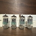Matching Quad Sylvania Jan 5814A Audio Tubes Nos Nib TV7 Tested Very Strong. Fixed Price $78.00.