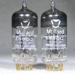 Matched Pair Mullard 6922/E88CC Disc Getter Mitcham England Gold Pin 1974 Strong. Fixed Price $270.00.