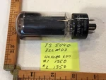 One Tung-sol 5U4GB Vacuum Tube 322MD3 Smooth Black Plates Two Getter Tested. Fixed Price $8.00.