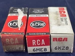 Old Stock Vacuum Tubes - Untested Rca Collection Lot 3: 6HL8 6ME8 6KZ8 SET8. Fixed Price $28.28.