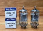 2- 5965 12AT7 Vacuum Tubes Tested Nos/nib Large Gray Ladder Plates. Fixed Price $19.99.
