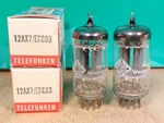 Pair Of Telefunken 12AX7 ECC83 Nos Nib 1958/59 Ribbed Vacuum Tubes - 6% Matched. Fixed Price $500.00.