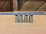 4 Vintage Eby Push & Twist Al Vacuum Tube Shields, 7 Pin Socket TS102U02 (short). Fixed Price $15.00.