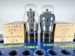 Closely Matched Pair Sylvania 6V6G Engraver Base Tested Like Nos Tube. Fixed Price $78.45.