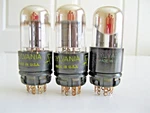 3 Sylvania 6SN7GTB/6SN7GTA Vacuum Tubes Holes Black Plate TV-7 Tested.. Fixed Price $49.00.