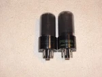 2 X 6V6GT Sylvania Tubes *smoked Glass*very Strong Matched PAIR*1950*#14. Fixed Price $70.00.