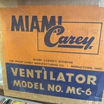 Vtg Miami Carey Ventilator Model MC-6 New Open Box With Instructions. Fixed Price $205.25.