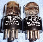 2 Nos Sylvania Jan 6H6GT/G VT-90A Vacuum Tubes For Am Radios & Eico Testers. Fixed Price $12.00.