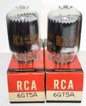 Date Matching Pair Rca 6GT5A / Vacuum Tubes Tested Nos On Calibrated Hickok. Fixed Price $29.95.