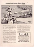 Print Philco Radio Phonograph 1942 WW2 Full Page Large Magazine 10.5"X13.5". Fixed Price $12.00.