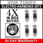 Brand New In Box Current Matched Quad (4) 6973 Electro-harmonix Vacuum Tubes. Fixed Price $154.66.