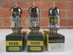 6AS8 Vacuum Tube Lot (3) Sylvania Hoffman Tested Strong TV-7 Vintage Audio. Fixed Price $5.75.