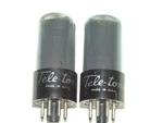 2 X 6V6GT Rca/tele-tone Tubes*smoked Glass*very Strong Matched PAIR*#7. Fixed Price $47.00.