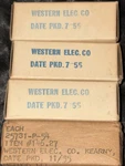 2C51/396A 1955 Western Electric 4 Nos Nib Square Getter Tubes Sealed Rare Quad. Fixed Price $400.00.
