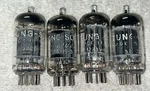 Lot Of 4 Tungsol Nos 12AU7A Long Plates Horseshoe Getters Tubes TV7 Tested. Fixed Price $55.00.