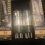 Nos Pair Of 84 6Z4 Sylvania Date Matched Full Wave Rectifier Tubes Antique Radio. Fixed Price $12.00.
