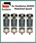 New 4X Svetlana 6550C / Matched Quad Quartet Four Tubes Free Ship. Fixed Price $217.95.